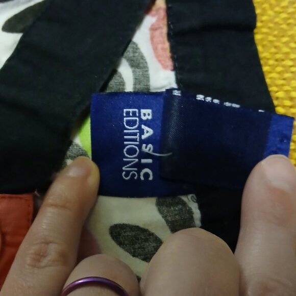 Basic Editions Girls 14/16 Pink/Black/Green Sleeveless Dress - Picture 3 of 8